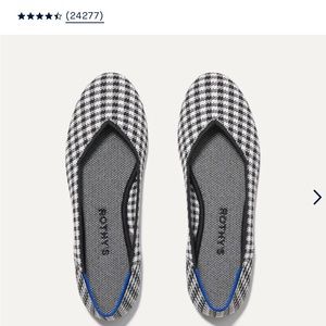 🩶 NWT. Rothy’s gingham houndstooth black and white shoes size 9.Box included.🤩